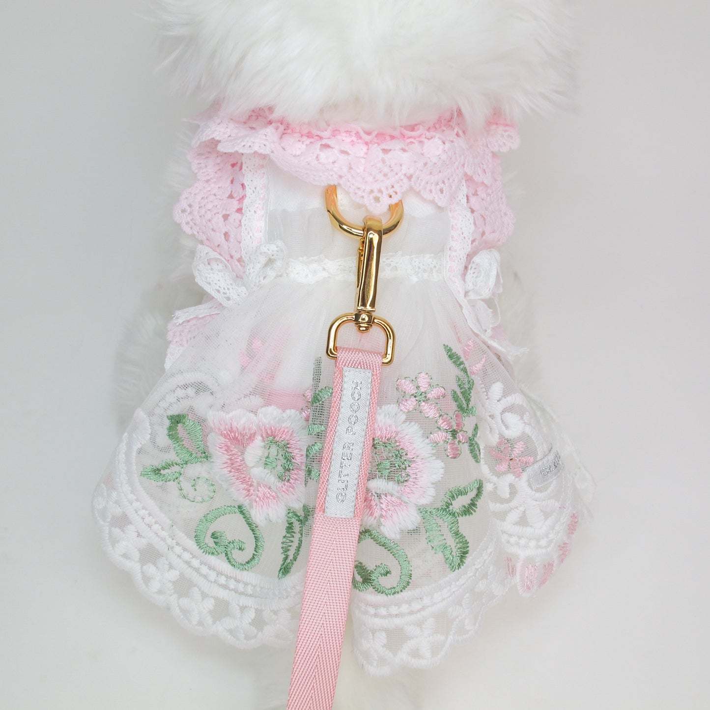 Glitter Pooch Harness ชุดรัดอก สายจูง เสื้อผ้า สุนัข, หมา, แมว, สัตว์เลี้ยง พร้อม สายจูง รุ่น Blossom Belle