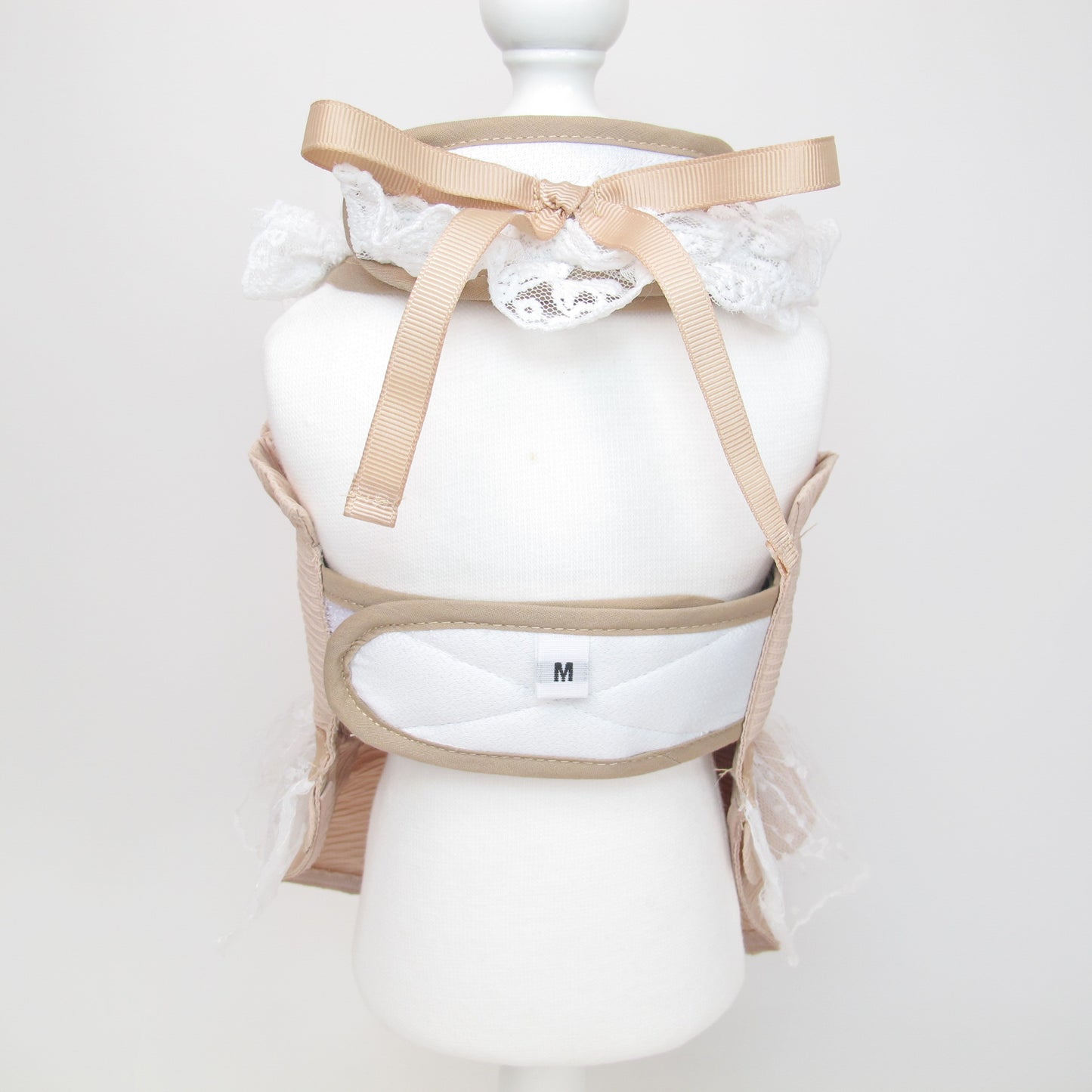 Glitter Pooch Harness ชุดรัดอก สายจูง เสื้อผ้า สุนัข, หมา, แมว, สัตว์เลี้ยง พร้อม สายจูง รุ่น Crème Brûlée
