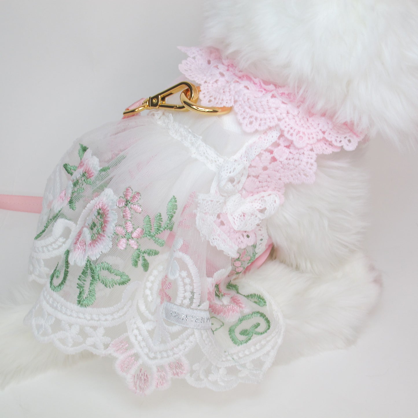 Glitter Pooch Harness ชุดรัดอก สายจูง เสื้อผ้า สุนัข, หมา, แมว, สัตว์เลี้ยง พร้อม สายจูง รุ่น Blossom Belle