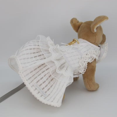 Glitter Pooch Harness ชุดรัดอก สายจูง เสื้อผ้า สุนัข, หมา, แมว, สัตว์เลี้ยง พร้อม สายจูง รุ่น Twinkle Snowy