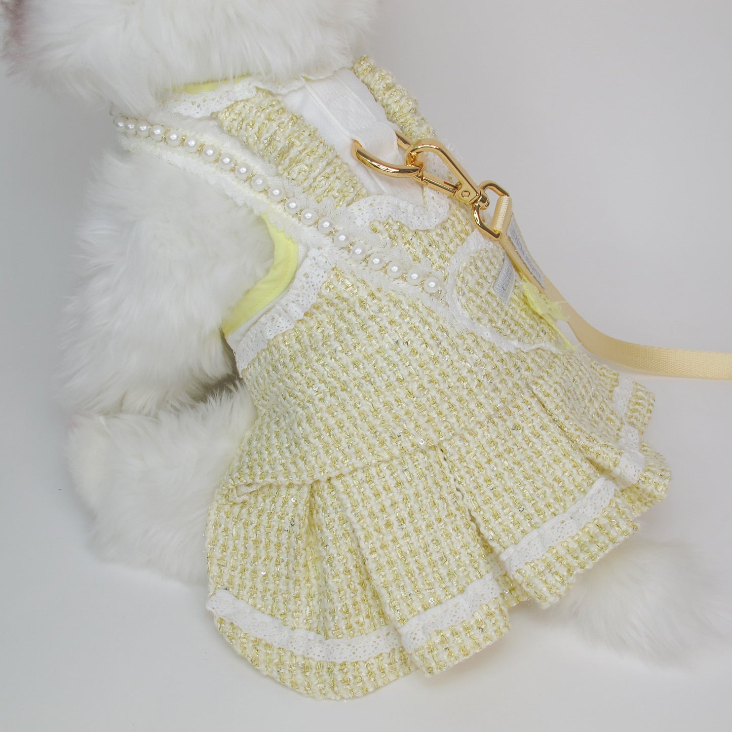 Glitter Pooch Harness ชุดรัดอก สายจูง เสื้อผ้า สุนัข, หมา, แมว, สัตว์เลี้ยง พร้อม สายจูง รุ่น Darling Adore