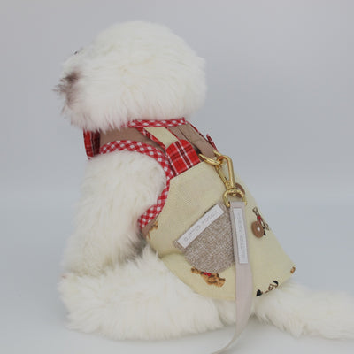 Glitter Pooch Harness ชุดรัดอก สายจูง เสื้อผ้า สุนัข, หมา, แมว, สัตว์เลี้ยง พร้อม สายจูง รุ่น Tiny Teddy Boy