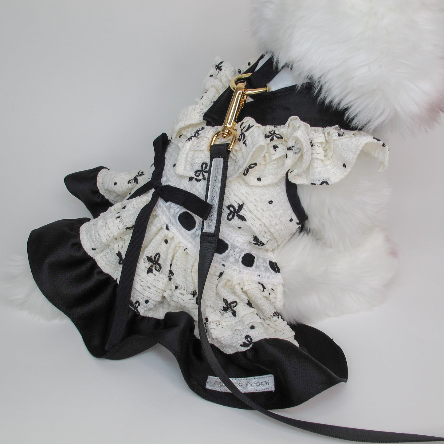Glitter Pooch Harness ชุดรัดอก สายจูง เสื้อผ้า สุนัข, หมา, แมว, สัตว์เลี้ยง พร้อม สายจูง รุ่น GP0249