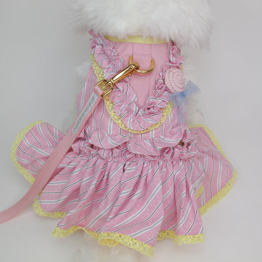 Glitter Pooch Harness ชุดรัดอก สายจูง เสื้อผ้า สุนัข, หมา, แมว, สัตว์เลี้ยง พร้อม สายจูง รุ่น GP0255