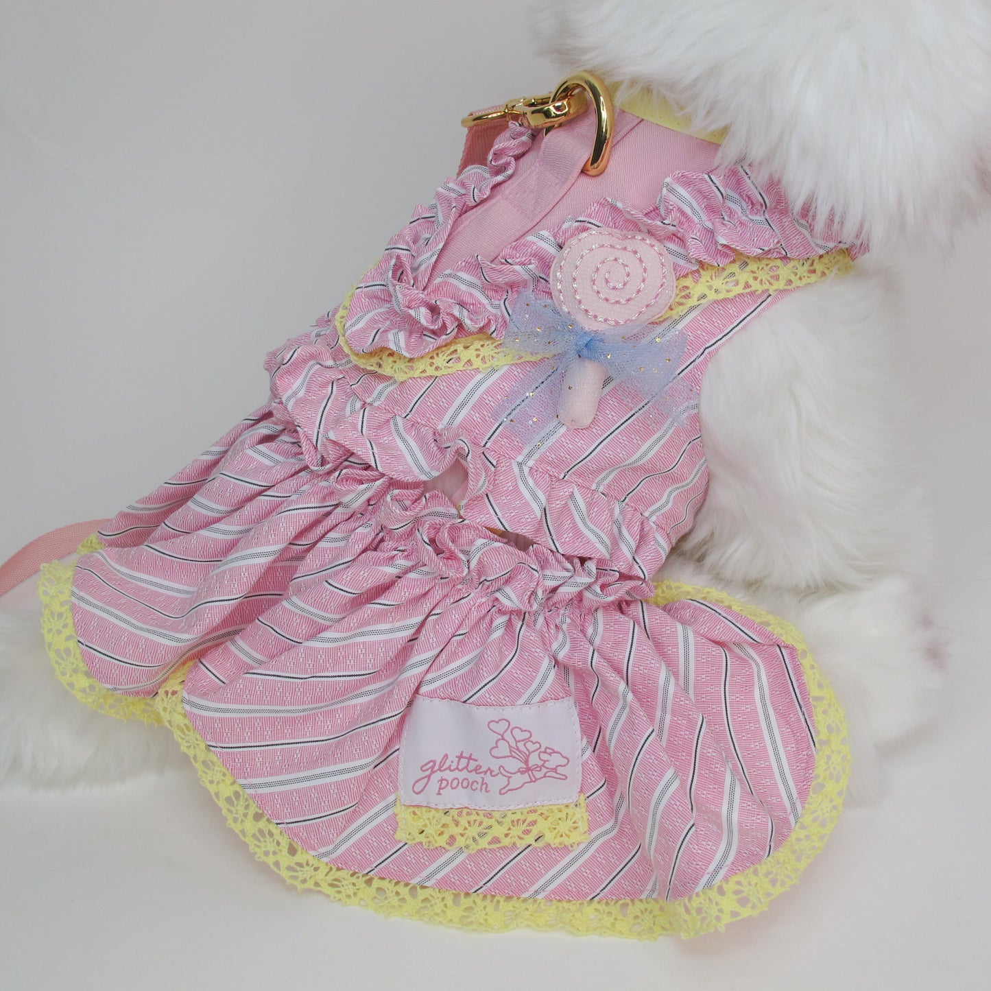 Glitter Pooch Harness ชุดรัดอก สายจูง เสื้อผ้า สุนัข, หมา, แมว, สัตว์เลี้ยง พร้อม สายจูง รุ่น GP0255