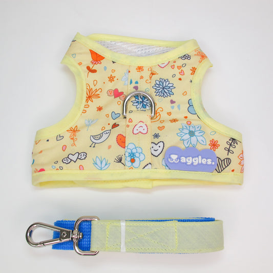 WG1078-Waggles เสื้อผ้า ชุดรัดอก สายจูง สุนัข, หมา, แมว, สัตว์เลี้ยง ขนาดเล็ก - ขนาดกลาง พร้อม สายจูง
