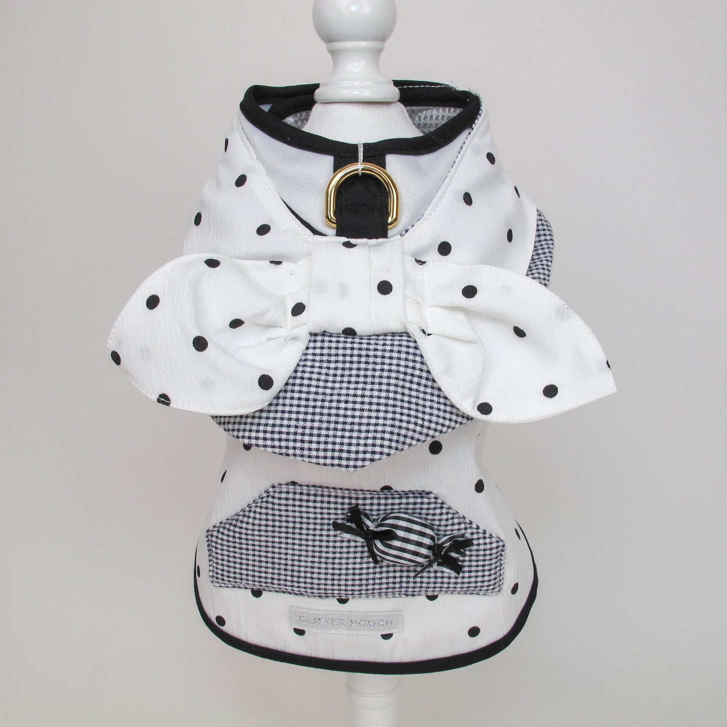 Glitter Pooch Harness ชุดรัดอก สายจูง เสื้อผ้า สุนัข, หมา, แมว, สัตว์เลี้ยง พร้อม สายจูง รุ่น Dot de Mui-Boy
