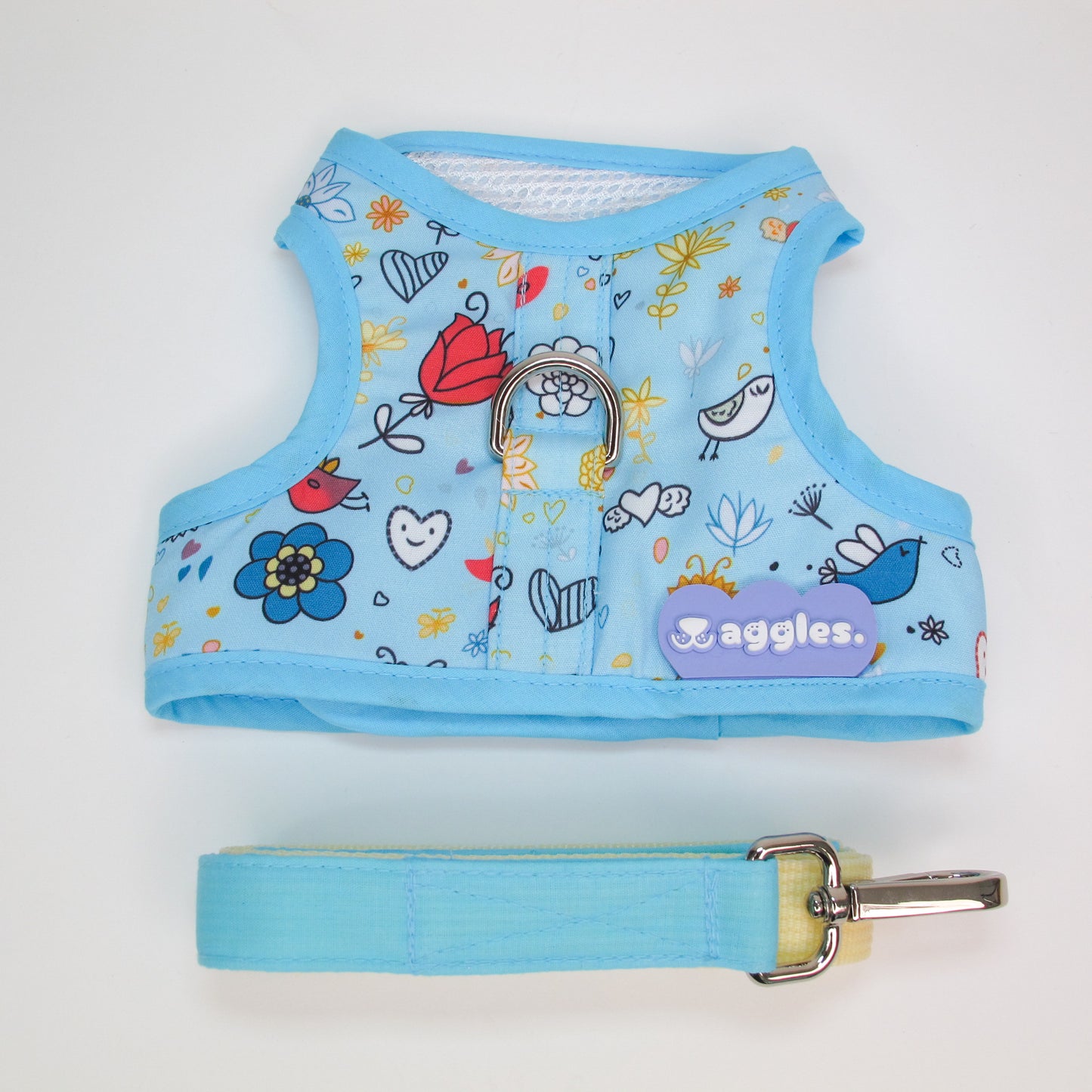 WG1079-Waggles เสื้อผ้า ชุดรัดอก สายจูง สุนัข, หมา, แมว, สัตว์เลี้ยง ขนาดเล็ก - ขนาดกลาง พร้อม สายจูง