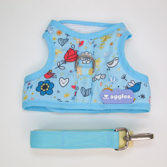WG1079-Waggles เสื้อผ้า ชุดรัดอก สายจูง สุนัข, หมา, แมว, สัตว์เลี้ยง ขนาดเล็ก - ขนาดกลาง พร้อม สายจูง