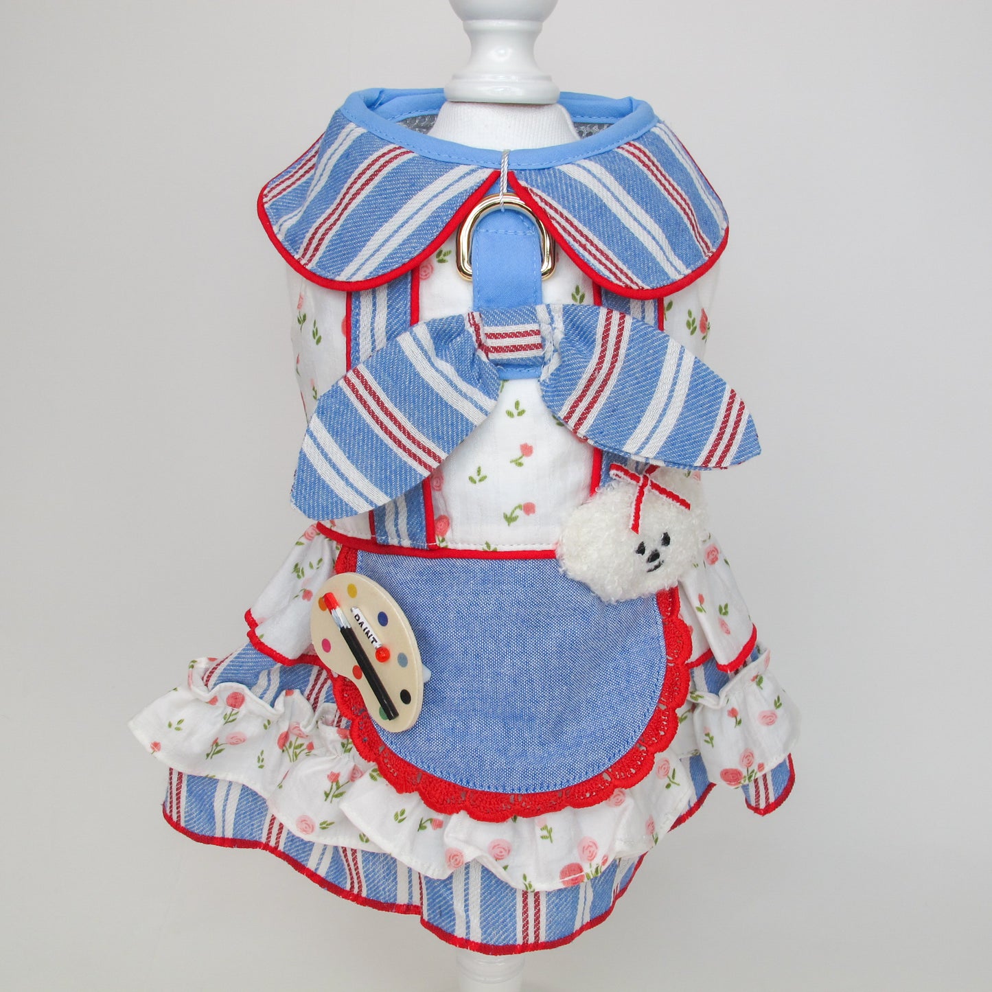 Glitter Pooch Harness ชุดรัดอก สายจูง เสื้อผ้า สุนัข, หมา, แมว, สัตว์เลี้ยง พร้อม สายจูง รุ่น The Countryside Atelier-Girl