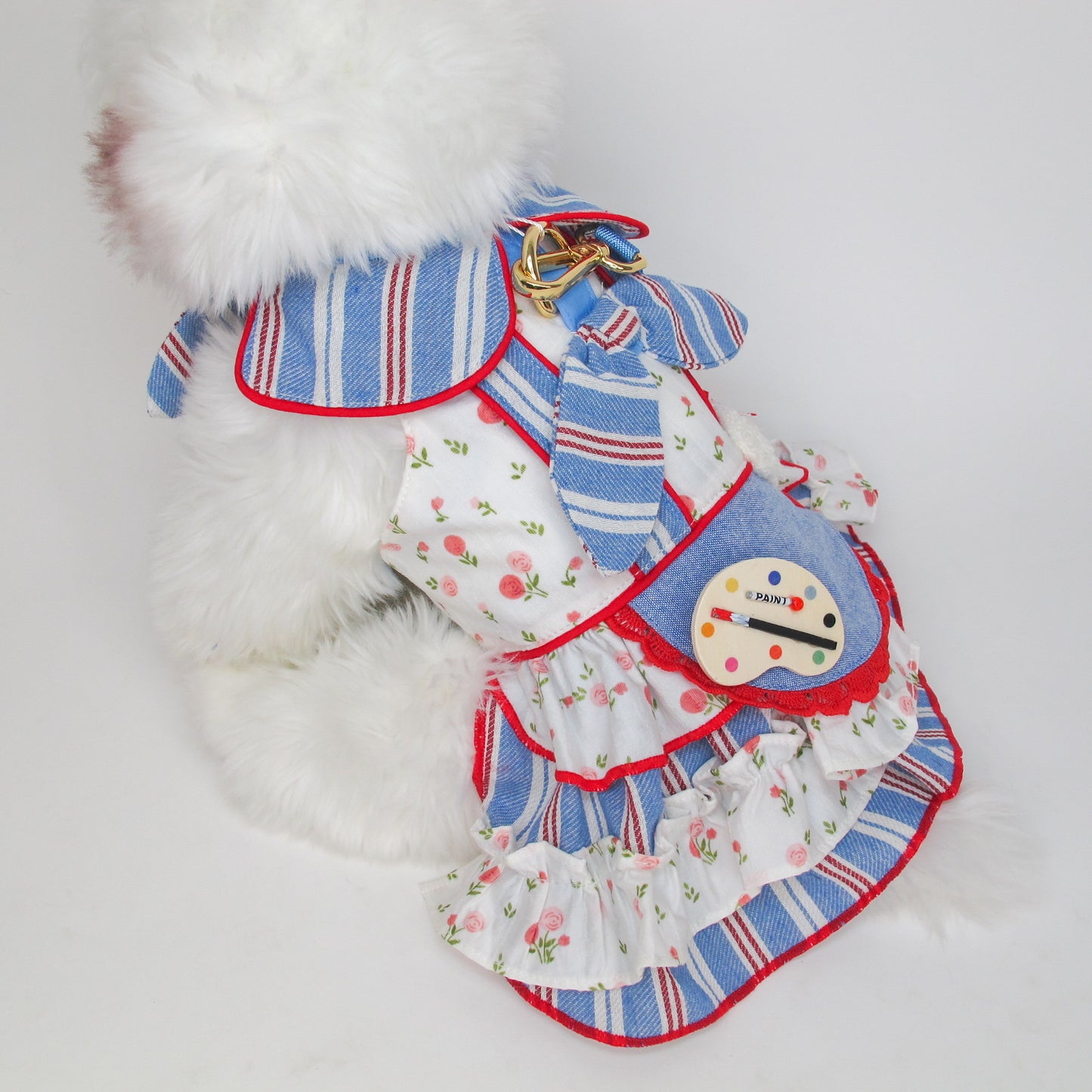 Glitter Pooch Harness ชุดรัดอก สายจูง เสื้อผ้า สุนัข, หมา, แมว, สัตว์เลี้ยง พร้อม สายจูง รุ่น The Countryside Atelier-Girl