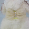 Glitter Pooch Harness ชุดรัดอก สายจูง เสื้อผ้า สุนัข, หมา, แมว, สัตว์เลี้ยง พร้อม สายจูง รุ่น BOWnebelle Charmy - Buttercream