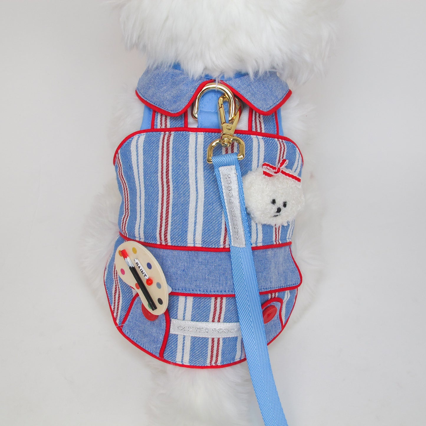 Glitter Pooch Harness ชุดรัดอก สายจูง เสื้อผ้า สุนัข, หมา, แมว, สัตว์เลี้ยง พร้อม สายจูง รุ่น The Countryside Atelier-Boy