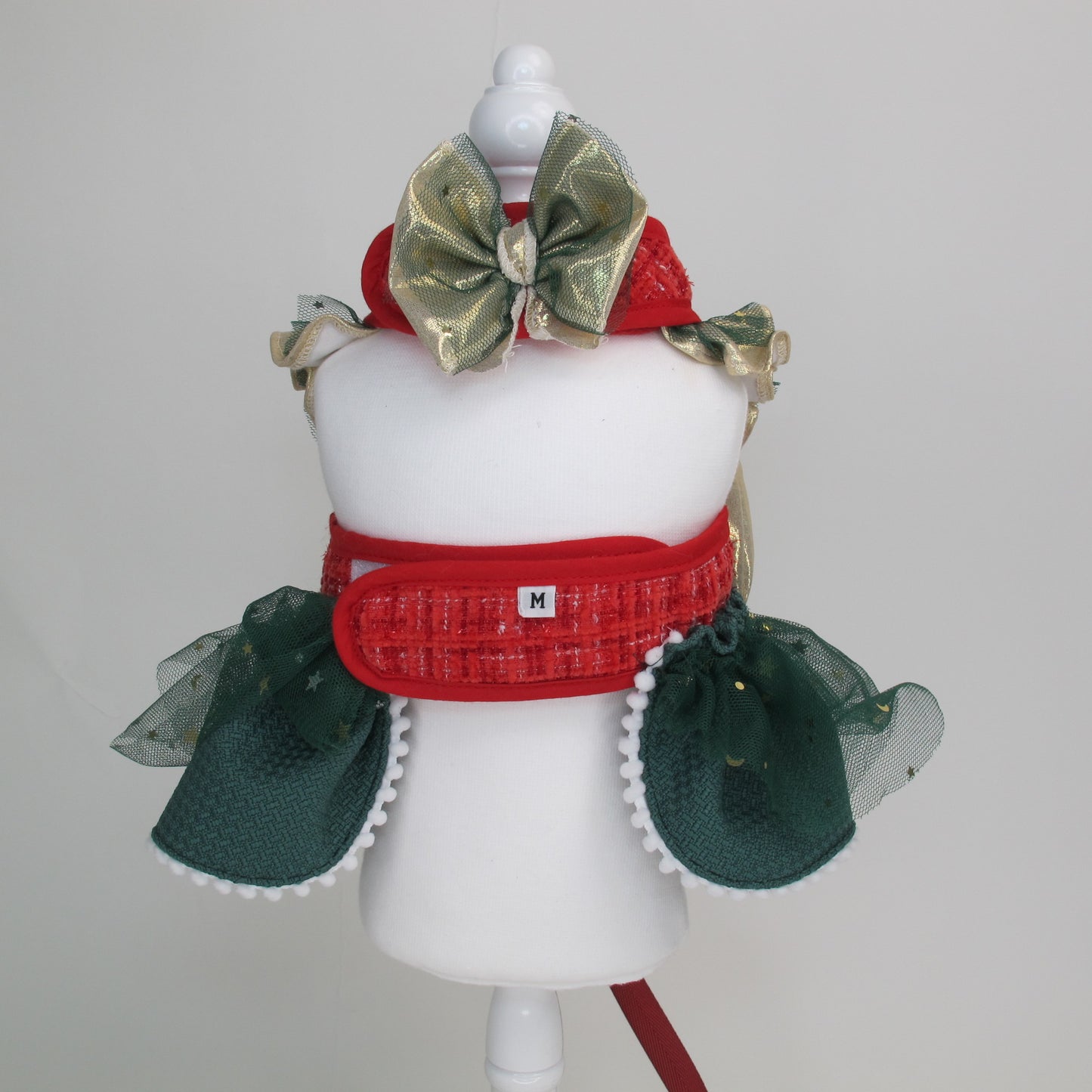 Glitter Pooch Harness ชุดรัดอก สายจูง เสื้อผ้า สุนัข, หมา, แมว, สัตว์เลี้ยง พร้อม สายจูง รุ่น Santy Baby Queen