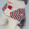 Cotton Tail ปลอกคอและผ้าคลุมไหล่ สัตว์เลี้ยง, หมา, แมว, สุนัข รุ่น Gentlepaw Stripe Tie - Red