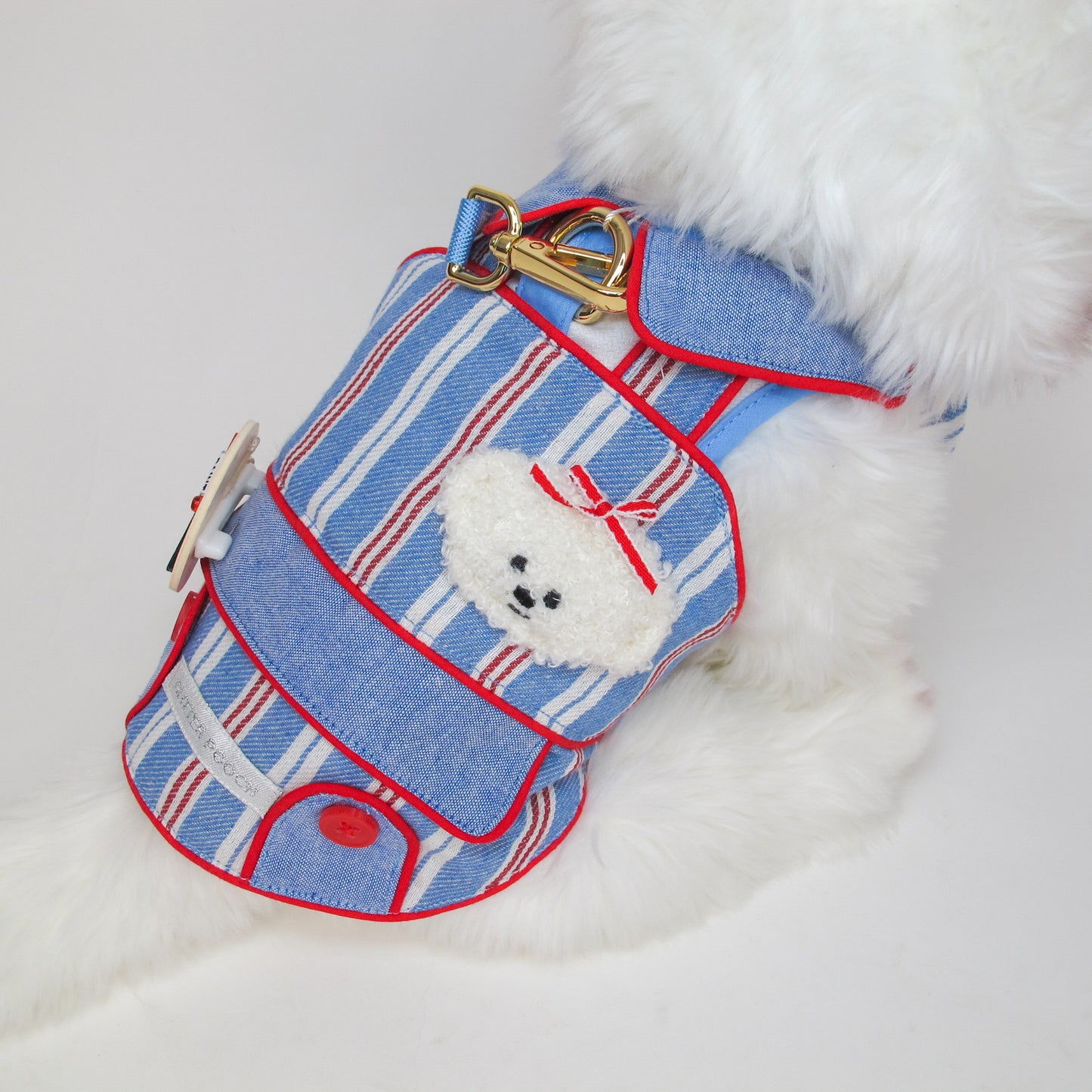 Glitter Pooch Harness ชุดรัดอก สายจูง เสื้อผ้า สุนัข, หมา, แมว, สัตว์เลี้ยง พร้อม สายจูง รุ่น The Countryside Atelier-Boy