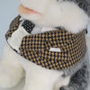 Cotton Tail ปลอกคอและผ้าคลุมไหล่ สัตว์เลี้ยง, หมา, แมว, สุนัข รุ่น Gentlepaw Houndstooth Tie - Brown