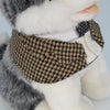 Cotton Tail ปลอกคอและผ้าคลุมไหล่ สัตว์เลี้ยง, หมา, แมว, สุนัข รุ่น Gentlepaw Houndstooth Tie - Brown