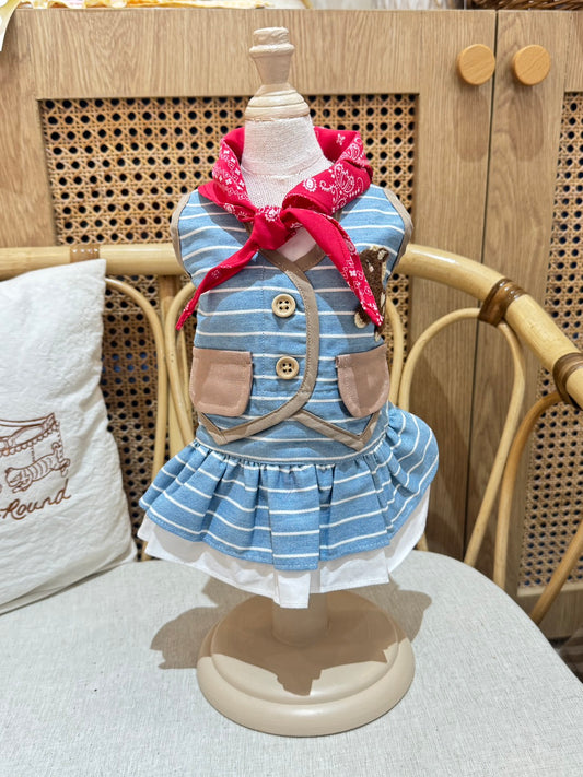 Animal-Go-Round เสื้อผ้าเครื่องแต่งกาย สัตว์เลี้ยง, หมา, แมว, สุนัข รุ่น Pony Picnic - Girl