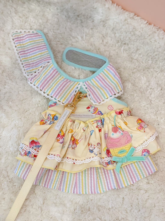 Glitter Pooch Harness ชุดรัดอก สายจูง เสื้อผ้า สุนัข, หมา, แมว, สัตว์เลี้ยง พร้อม สายจูง รุ่น J_adore Amie