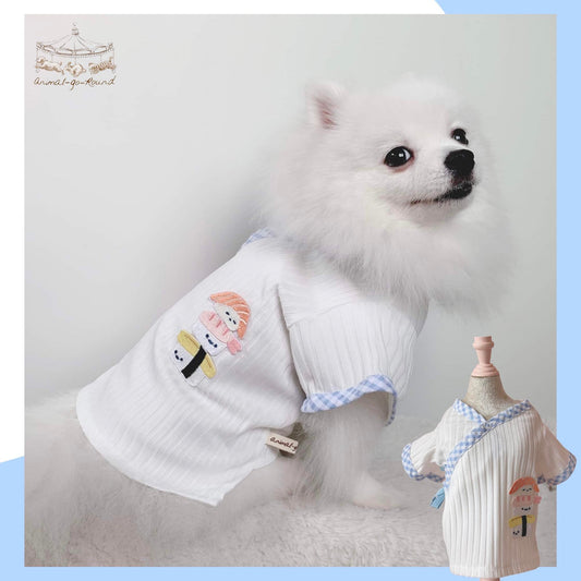 Animal-Go-Round เสื้อผ้าเครื่องแต่งกาย สัตว์เลี้ยง, หมา, แมว, สุนัข รุ่น Sushi Blue