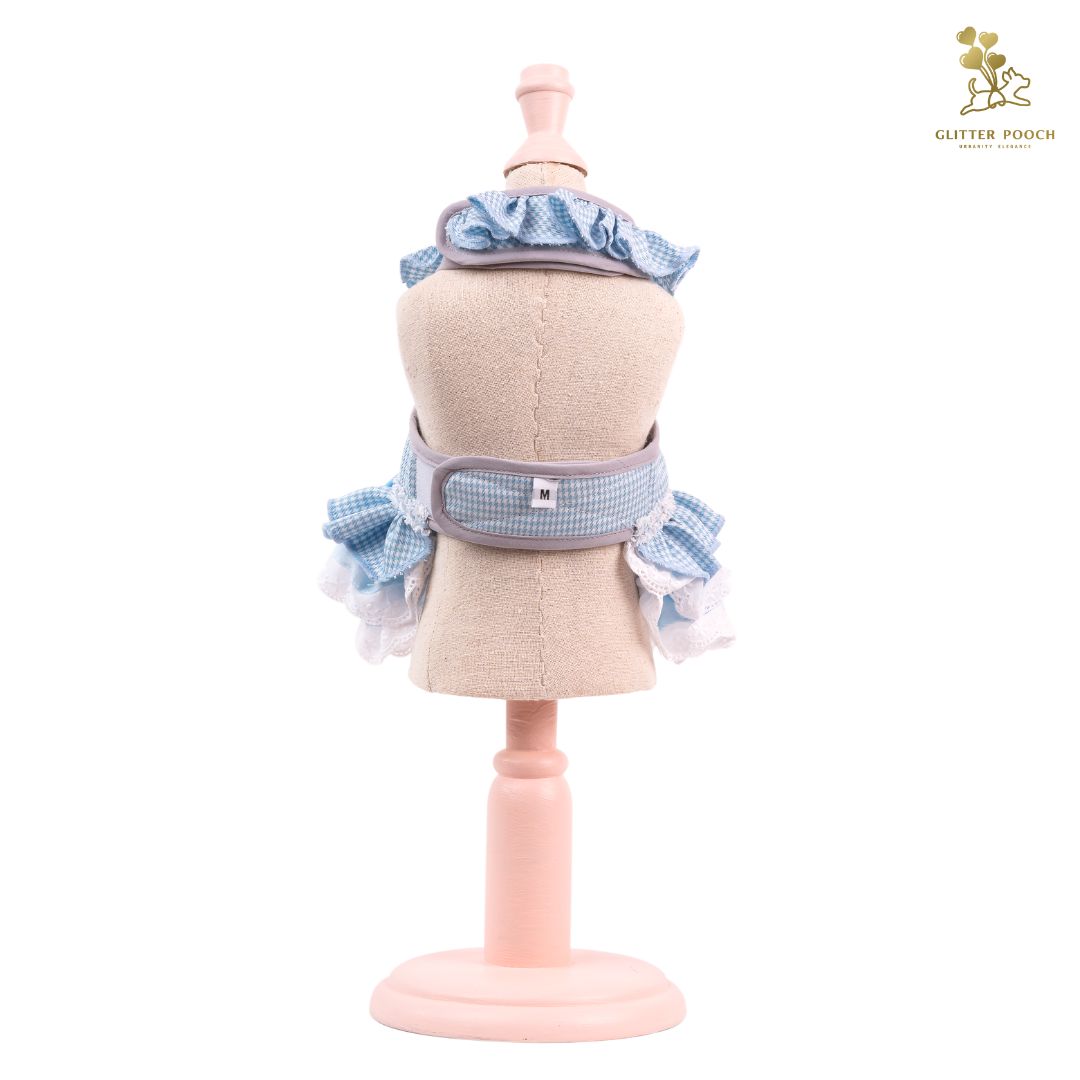 Glitter Pooch Harness ชุดรัดอก สายจูง เสื้อผ้า สุนัข, หมา, แมว, สัตว์เลี้ยง พร้อม สายจูง รุ่น Peekaboo Baby Bear Girl