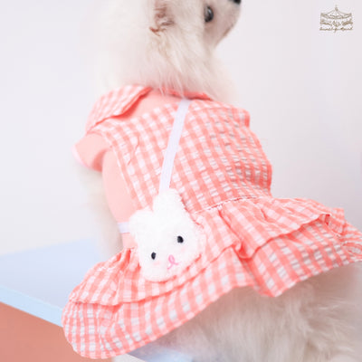 Animal-Go-Round เสื้อผ้าเครื่องแต่งกาย สัตว์เลี้ยง, หมา, แมว, สุนัข รุ่น New Bunny Pink Girl
