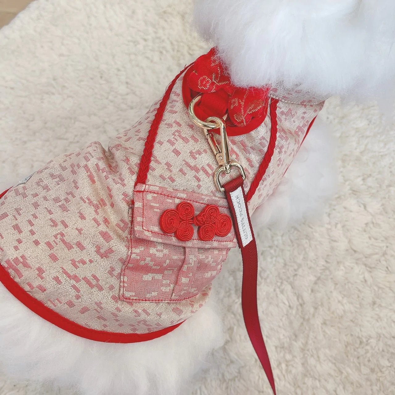 Glitter Pooch Harness ชุดรัดอก สายจูง เสื้อผ้า สุนัข, หมา, แมว, สัตว์เลี้ยง พร้อม สายจูง รุ่น New Eastern Boy