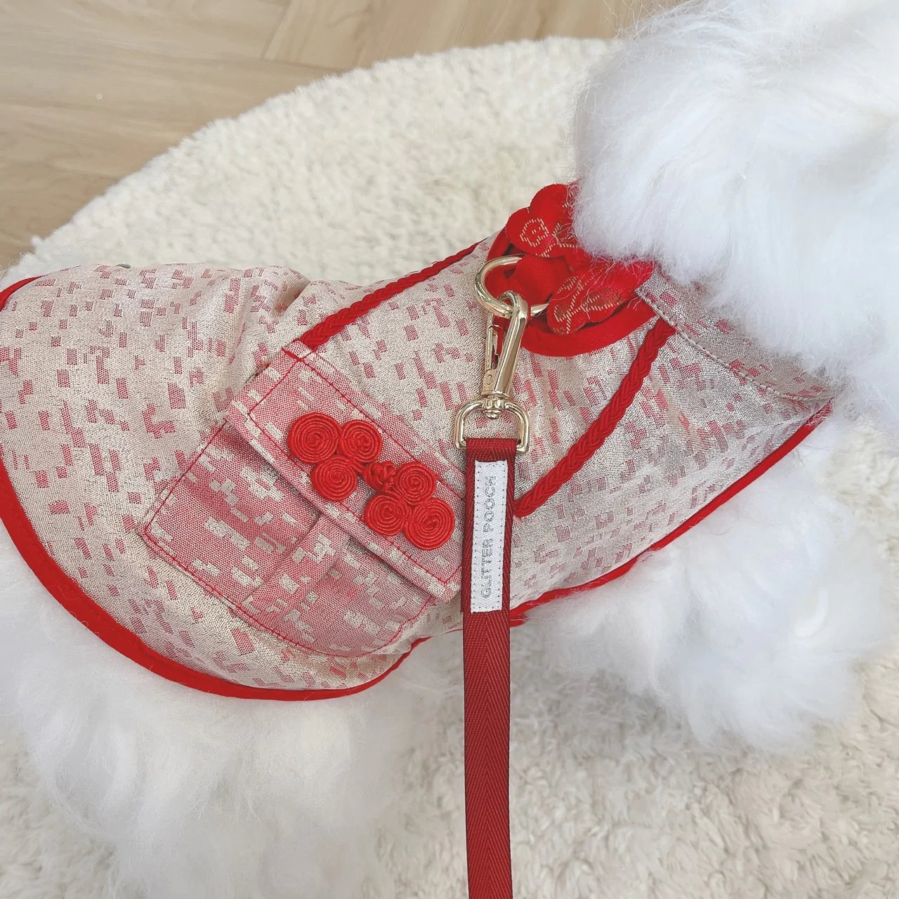 Glitter Pooch Harness ชุดรัดอก สายจูง เสื้อผ้า สุนัข, หมา, แมว, สัตว์เลี้ยง พร้อม สายจูง รุ่น New Eastern Boy