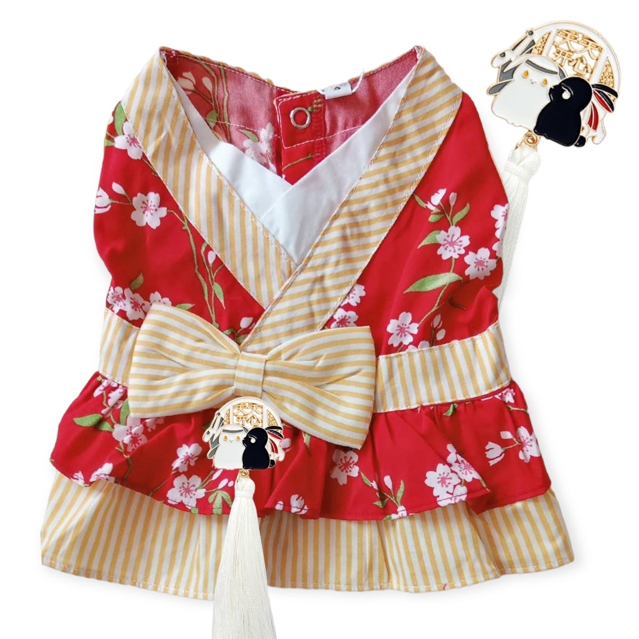 Animal-Go-Round เสื้อผ้าเครื่องแต่งกาย สัตว์เลี้ยง, หมา, แมว, สุนัข รุ่น Bunnies CNY Girl
