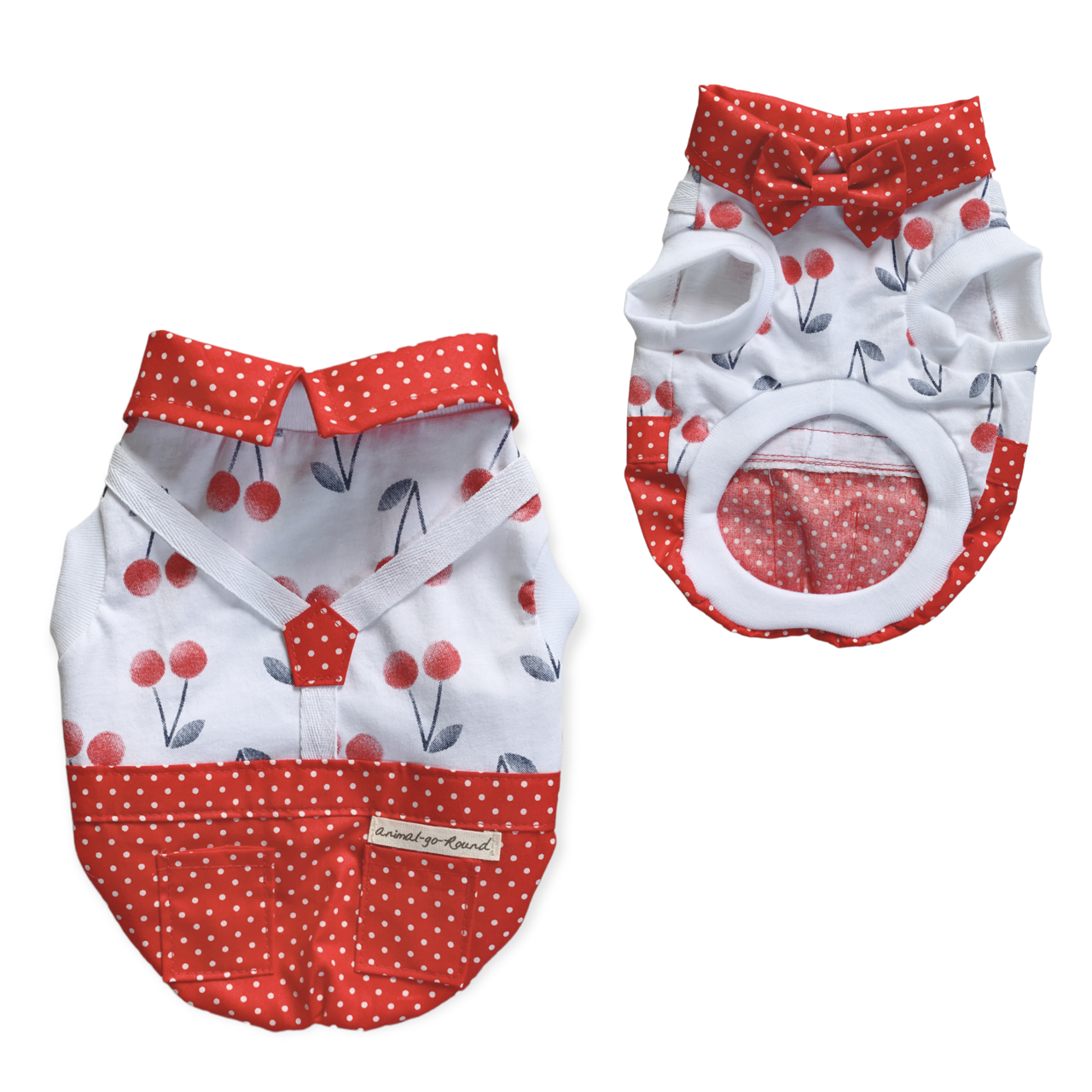 Animal-Go-Round เสื้อผ้าเครื่องแต่งกาย สัตว์เลี้ยง, หมา, แมว, สุนัข รุ่น Cherry Dot Boy