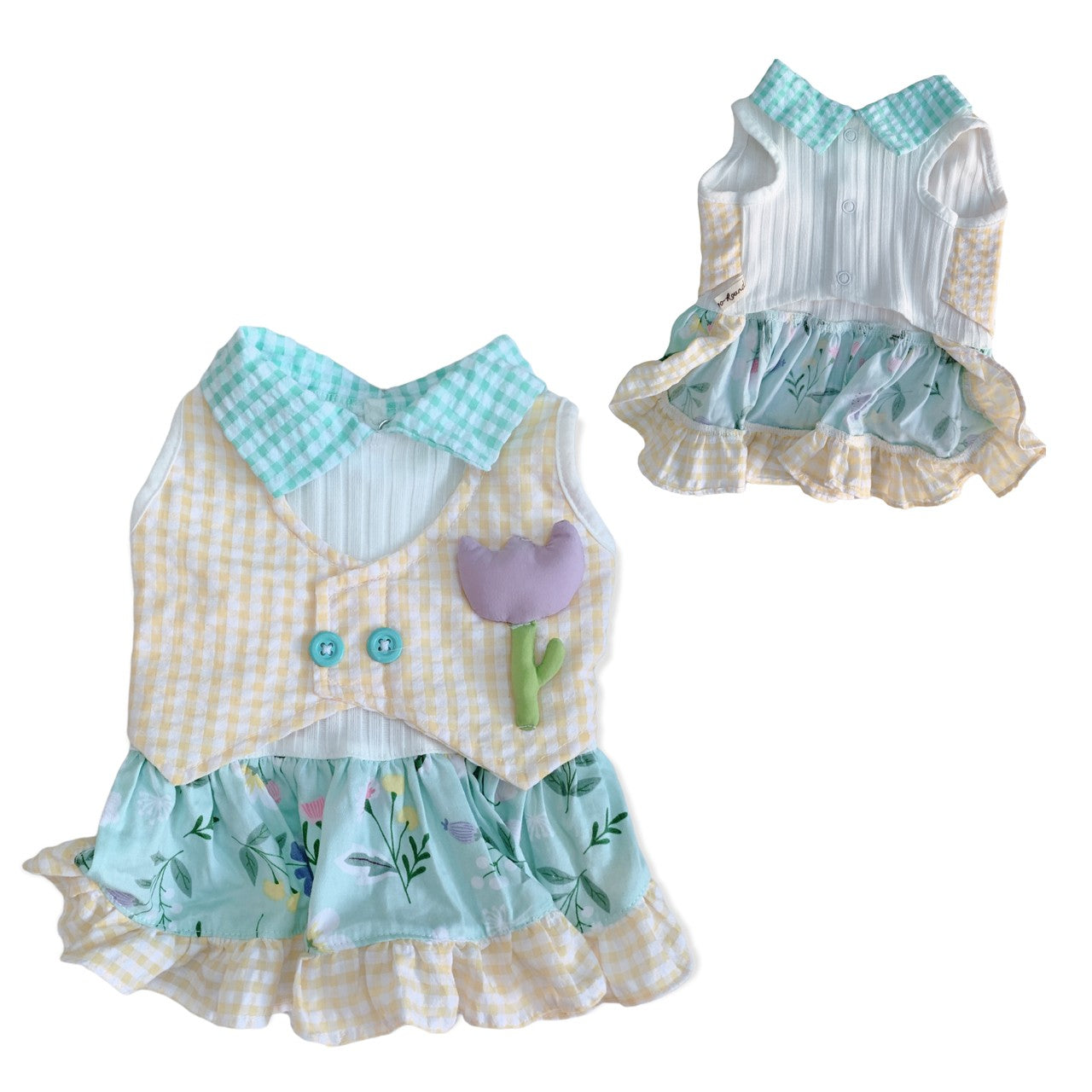 Animal-Go-Round เสื้อผ้าเครื่องแต่งกาย สัตว์เลี้ยง, หมา, แมว, สุนัข รุ่น Tulip Mania Girl