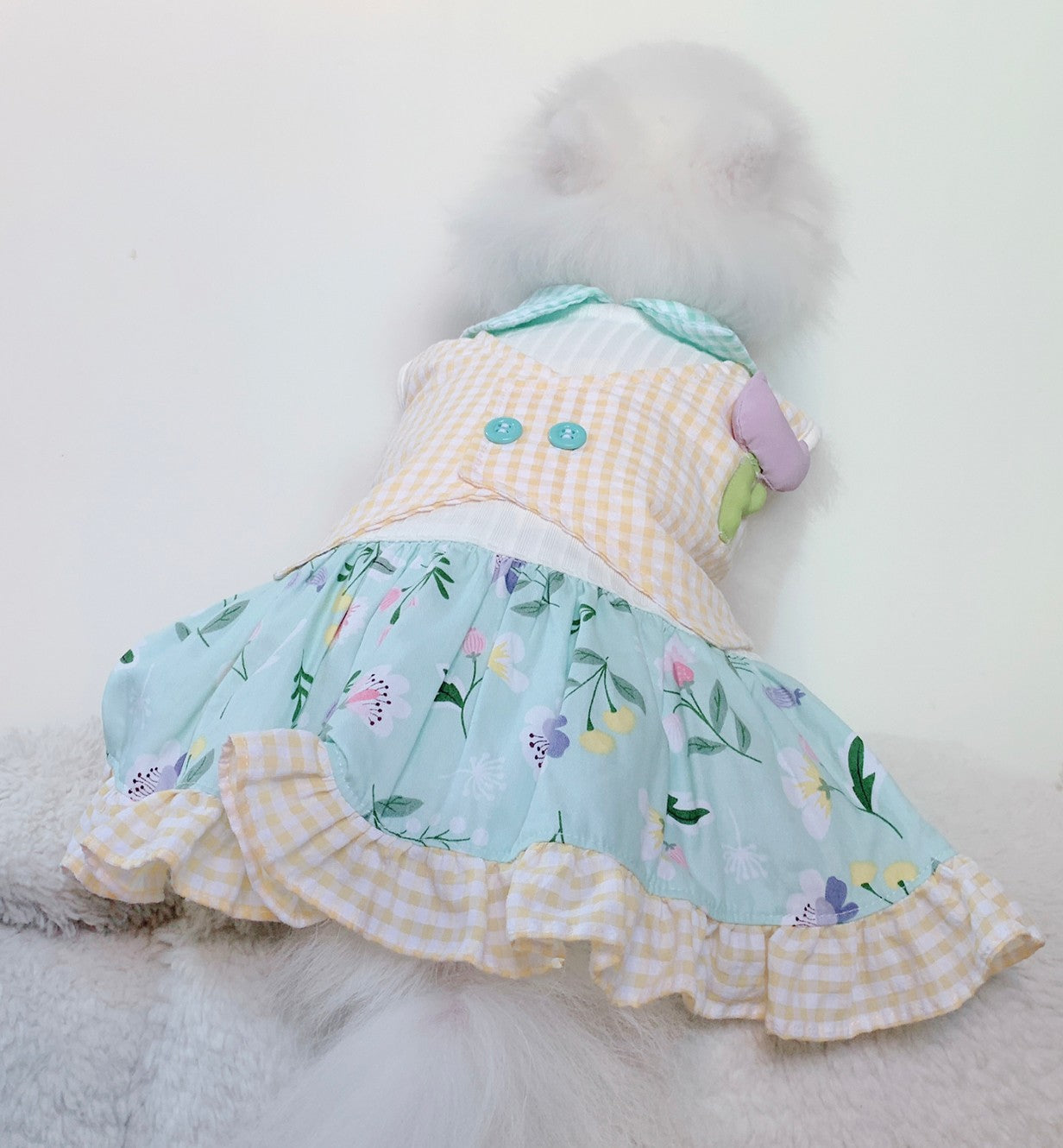 Animal-Go-Round เสื้อผ้าเครื่องแต่งกาย สัตว์เลี้ยง, หมา, แมว, สุนัข รุ่น Tulip Mania Girl