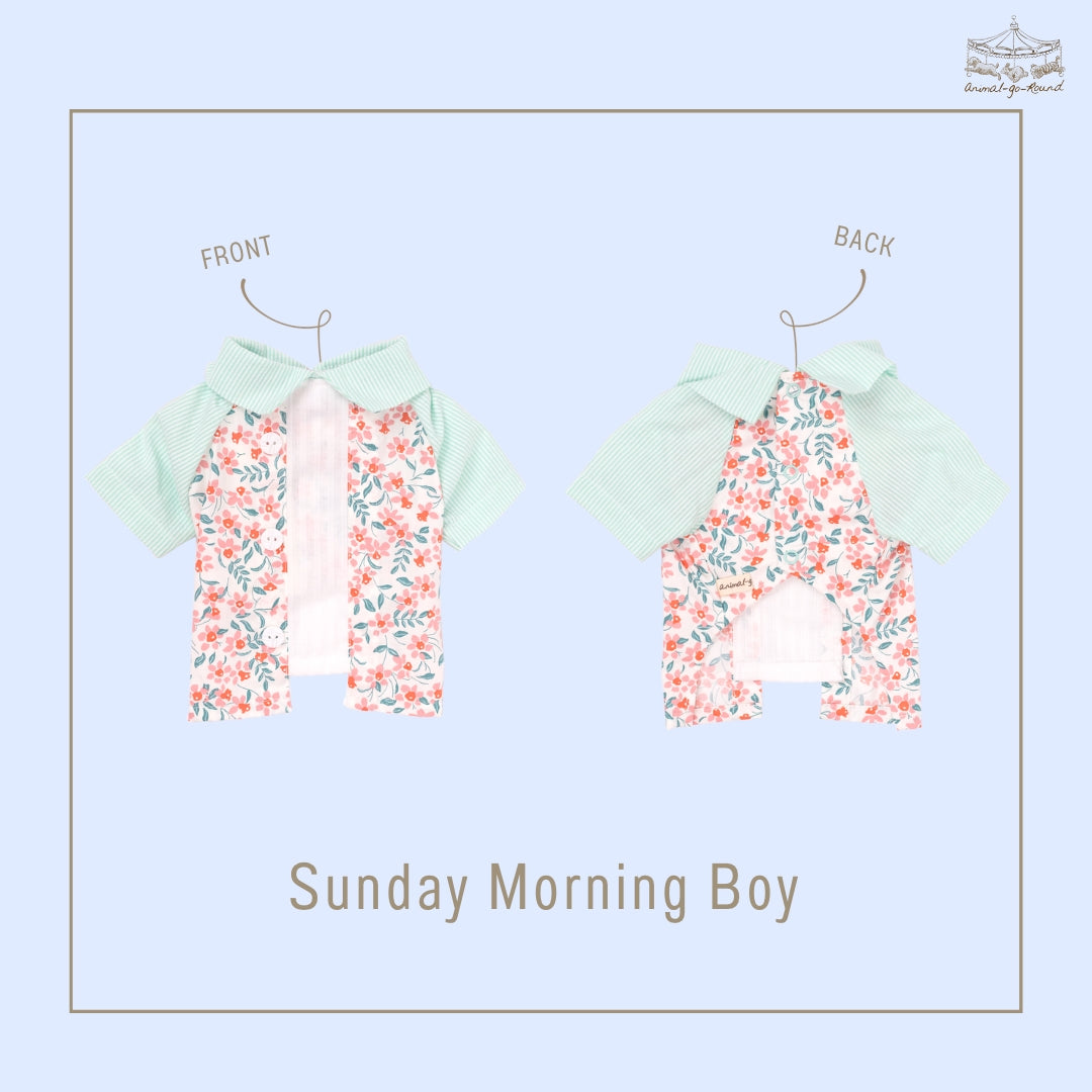 Animal-Go-Round เสื้อผ้าเครื่องแต่งกาย สัตว์เลี้ยง, หมา, แมว, สุนัข รุ่น Sunday Morning Boy